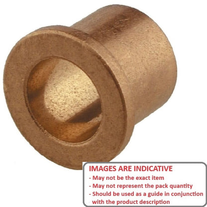 1090518 | BF0100-0160-0080-BS2030LT (2 Pcs) --- Flanged Bushes - 10x16x8 mm - Bronze SAE 841 Sintered Bush