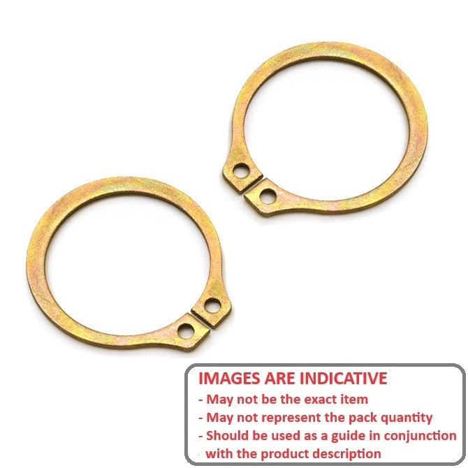 1048685 | CCE-00318-BZ --- External Retaining Rings - 3.18x0.25x2.97 mm - Zinc Plated Beryllium Copper
