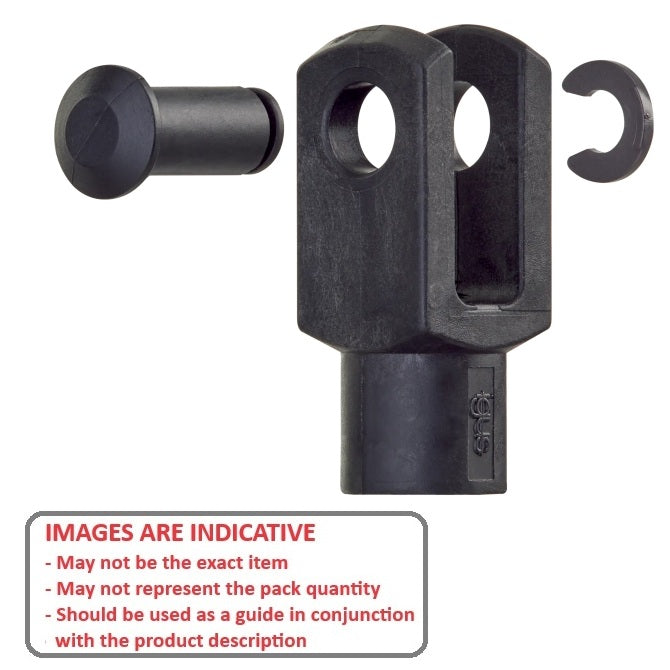 1105613 | CLJ-14.00-M14L (10 Pcs) --- Clevis Joints - 14x28 - 27.0 x 27.0 Plastic