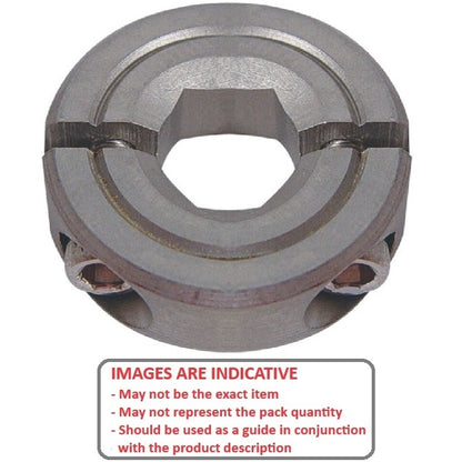 1120048 | COH-01905-048-13-2P-S3 --- Hex Bore Collars - 19.05x47.6x12.7 mm Two Piece - Stainless Steel 303/304 Similar to A2, 18-8 HRB80 Collar