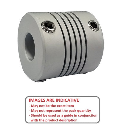1089671 | CP-100-100-25-030-H-SA (Each) --- Helical Couplings - 10x10x25 mm Standard - Aluminium 7075-T6 Coupling