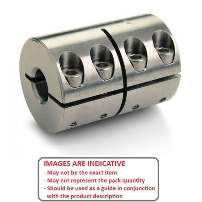 1100486 | CP-127K-127K-29-044-R1-3C --- Rigid Couplings - 12.700 - Keyed - Keyed 12.0 28.575 mm Clamp - Stainless Steel Coupling