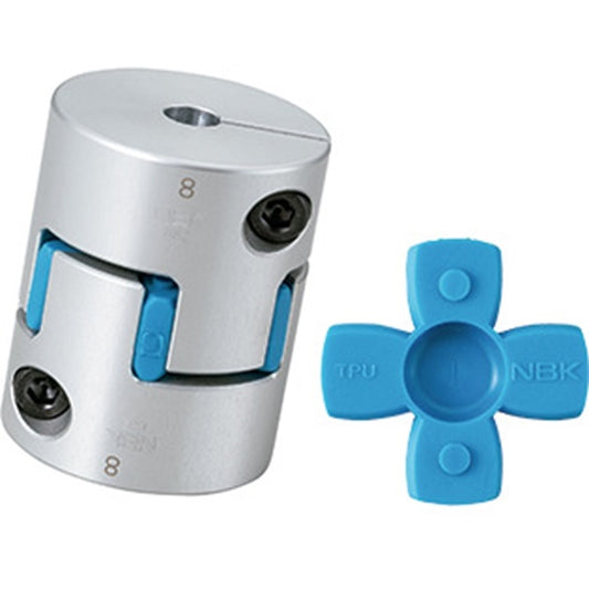 Spider Type C Complete Couplings - 10 -Keyed- 10 -Keyed- 40 mm - Aluminium with 80 Duro Blue Spider