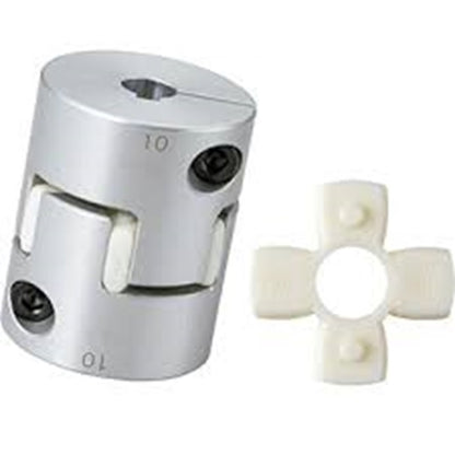 Spider Type C Complete Couplings - 15.875 15.875 -Keyed- 39.9 mm - Aluminium with 92 Duro White Spider