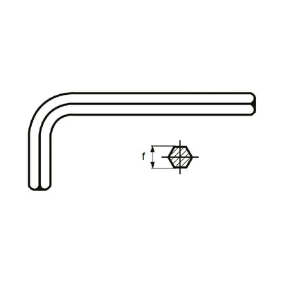 1049045 | HK-0318-S (2 Pcs) --- Keys and Screwdrivers Tools - 3.18 mm Short Arm Hex Keys - Carbon Steel Hex Key