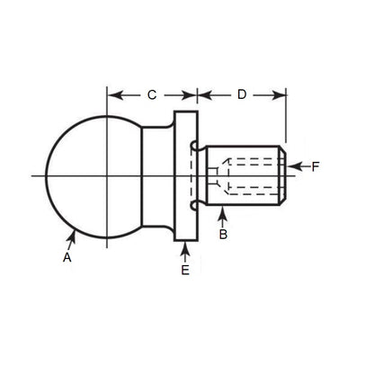 1100857 | BLTO-01270-CS-C1-T (Each) --- Tooling Balls - 12.7x6.35x7.938 mm One Piece - Carbon Steel Ball
