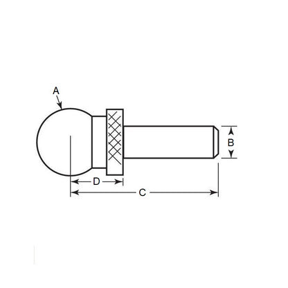1069857 | BLTO-00635-CS-S2P --- Tooling Balls - 6.35x3.175x14.224 mm Two Piece - Carbon Steel Ball