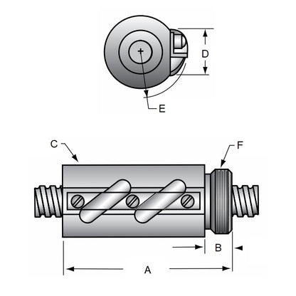 1151226 | AR-347RS (Each) --- Ball Circle Diameter 38.1 - 25.4 - 92.151