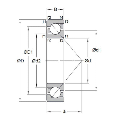1091224 | 7900-FC-2RB-ECO --- Angular Contact Bearings - 10x22x6 mm Single Row Ball - Chrome Steel SAE 52100 Bearing
