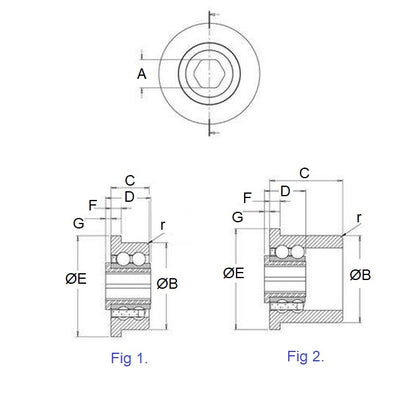 1094386 | CB-475-111H-18-PD (10 Pcs) --- Conveyor Bearings - 11.11x47.5x17.78 mm / 23.62 mm Double Row - Polypropylene Races with Stainless Steel 316 Balls Bearing