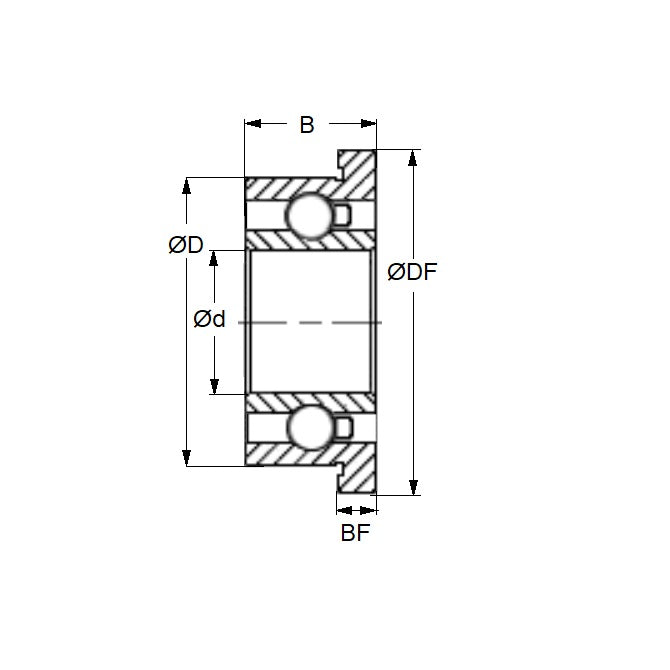 1047669 | SFR144A-ZS-MC34-GR5-R-AF12 --- Single Row Ball Bearings - 3.175x6.35x2.779 mm - Stainless Steel AISI 440C