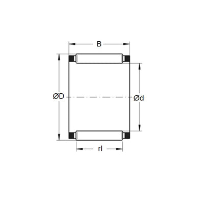 1060668 | NC-0050-0080-0080-TN --- Needle Roller without Inner Ring Bearings - 5x8x8 mm / 212 Kgf Cage Type - CSteel Bearing