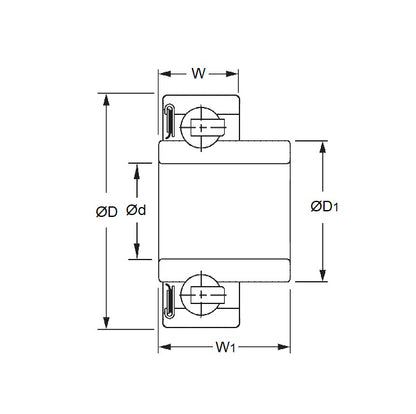 1101628 | SWMR24-127-2RS-FC-ECO --- Single Row Ball Bearings - 12.7x24x7 mm / 10 mm Unflanged - Stainless Steel AISI 440C - Full Complement - No Retainer Bearing