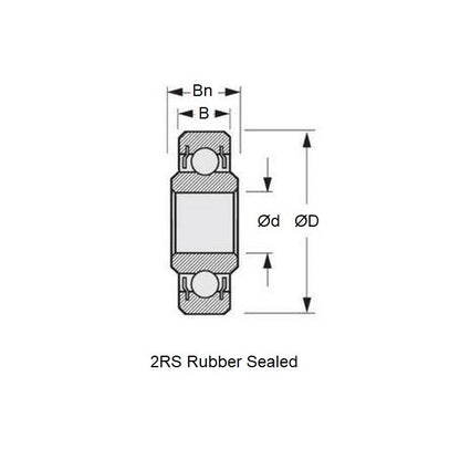 1127539 | WMR37-222115-2RB-FC-ECO --- Single Row Ball Bearings - 22.225x37x8 mm / 11.5 mm Unflanged - Chrome Steel SAE 52100 Bearing