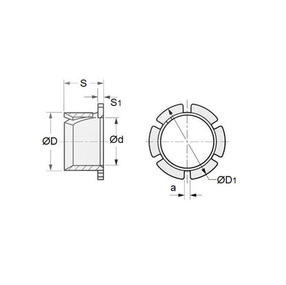 1079486 | BF0080-0096-0090-PCB (10 Pcs) --- Clip Bushes - 8x9.6x9 mm Bevelled Edge - Plastic Bush