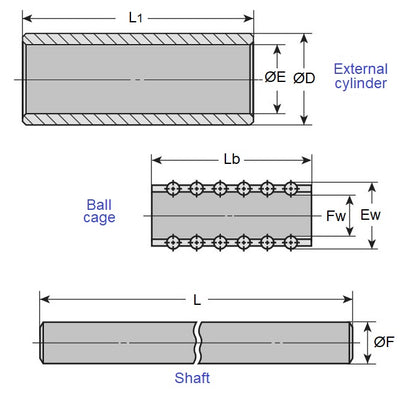1090764 | STSI10432580 --- Stroke Rotary Bushings - 10x18x43 mm Miniature - Carbon Steel Bushing