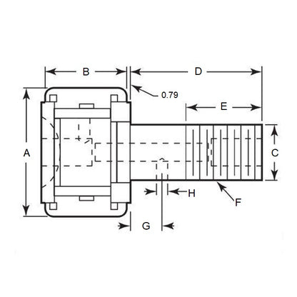 1119838 | CCF360RS --- Needle Roller Cam Followers - 19.05x34.925 mm - 3/8-24 UNF Standard - Stainless Steel Cam Follower