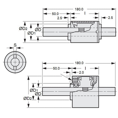 1219552 | CMP-IS8-0320-180-1531 --- Slip Magnetic Particle Clutches - 1010 to 1531 g.cm 8x180 mm No Power Integral Shaft