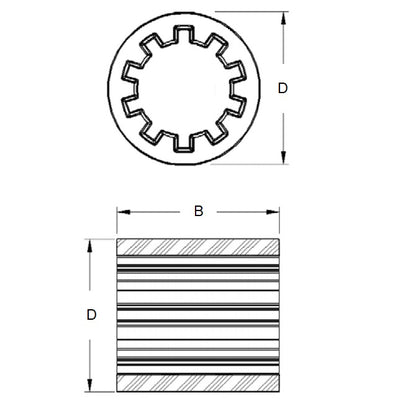 1141524 | CP-SLV-G-PR-30NS --- Geargrip Couplings - Bore Sleeve Only Match OD with Hub - Neoprene Sleeve Sleeves - Neoprene Rubber Coupling
