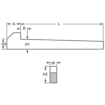 1057997 | GHK0476-0476-038 --- Gib Head Keys - 4.763x4.763x38.1 mm - Cold Finished Steel