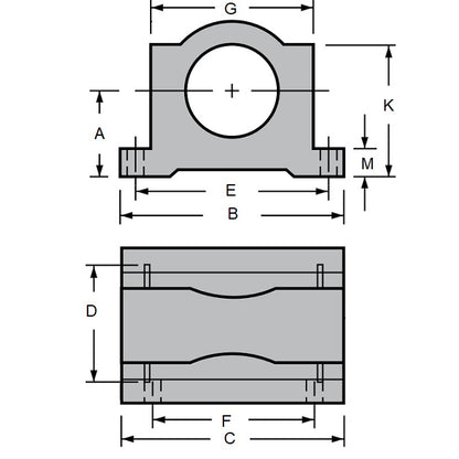 1142667 | LCHP-0318-071-CC --- Housings Pillow Block Closed Ceramic Coated Linear - 31.75 101.60 x 92.08 71.44 mm