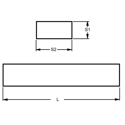 1102626 | 2R-0127-0635-0914-AL6061 --- Rectangular Bar Rod - 12.7x63.5x914.4 mm  - Aluminium 6061-T6511