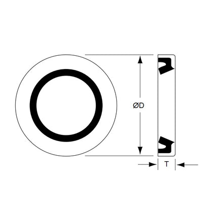 1055958 | TLM-275RS --- For Linear Bearings Seals - 4.75x39.802x4.75 mm Closed - Nitrile NBR, BUNA-N Seal