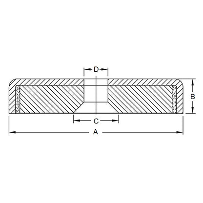1171069 | MAG-CP-067-10-16-H --- Cup Assemblies Through Hole Magnets - 66.8x9.53x15.88 mm