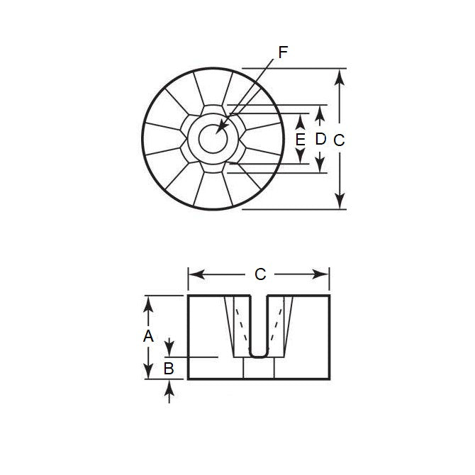 1141915 | MAG-SPR-32-005-AN --- Side Pole Rotator Alnico Magnets - 31.75 mm - 5 - 6