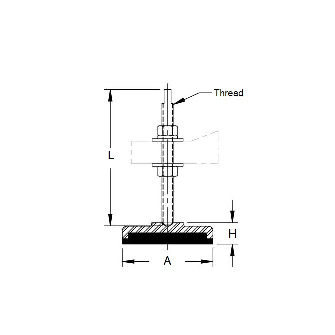1223008 | MVI-0454-PP (Each) --- 453.6 Kg - 317.5 Kg - 1/2-13 UNC - 12.7mm -