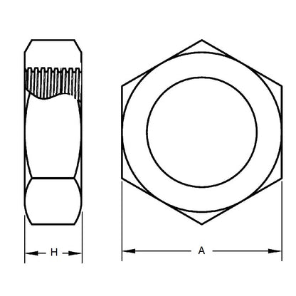 1038068 | NT016M-HX-CZ (10 Pcs) --- Hexagonal Nuts - M1.6 - 1.6x0.35mm - 1.2x3.2 mm Full - Steel - Zinc Plated Nut