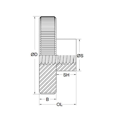 1049987 | NT035C-TH1912-S3 --- Thumb Nuts - 6-32 UNC - 3.5mm - 15.9x3.18 mm Basic - Stainless Steel 303/304 Similar to A2, 18-8 HRB80 Nut