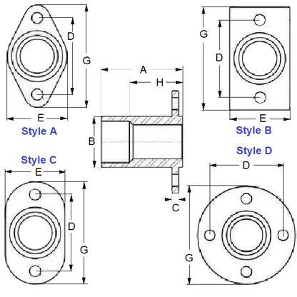 1087664 | BLP-095-B-REC-S3 --- Ball Lock Flanged Receptacles Pins - 9.53 mm B 23.19 mm - Steel Pin