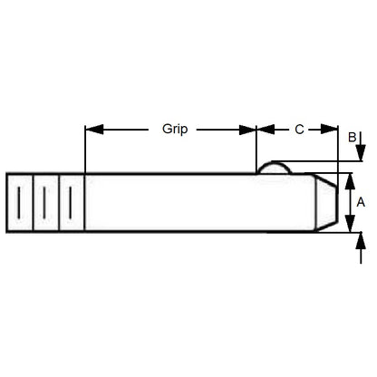 1056403 | BLP-048-0254-THR-S3 --- Ball Lock Pins - 4.76x25.4 mm - 303 Stainless Steel Threaded End Stainless Steel Pin