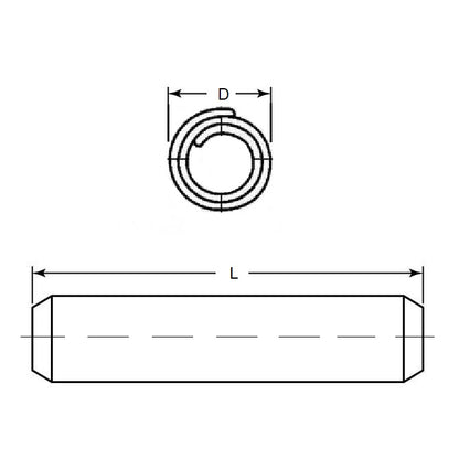 1062256 | PSP-048-019-S420 (Pack of 5)  --- Coiled Pins - 4.76x19.05 - 4.76 - 4.88 - Stainless Steel AISI 420C Rc 46-52 Pin