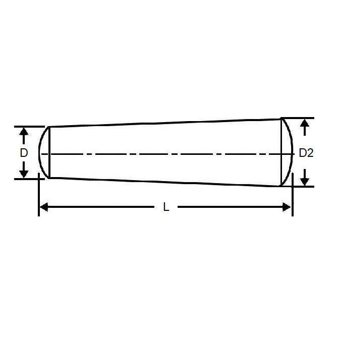 1051026 | TP-039-0381-C (2 Pcs) --- Taper Imperial Pins - 3.97x38.1x3.17 mm - Carbon Steel
