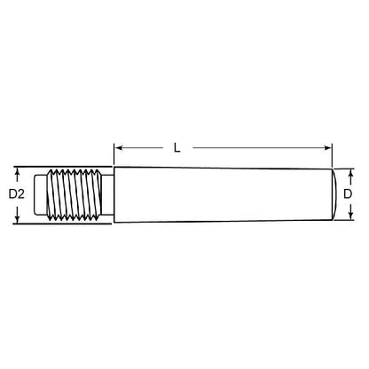 1082453 | TPM-0800-06500-EE (40 Pcs) --- Taper Metric Pins - 8x65x9.3 mm Extractable - Carbon Steel Pin