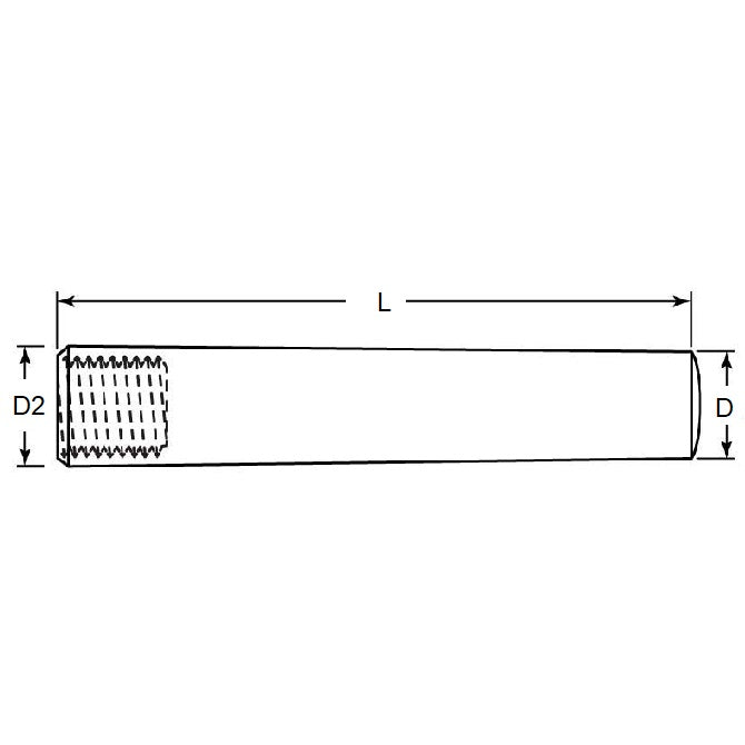 1099047 | TPM-1200-10000-EI --- Taper Metric Pins - 12x100x14 mm Extractable - Carbon Steel Pin
