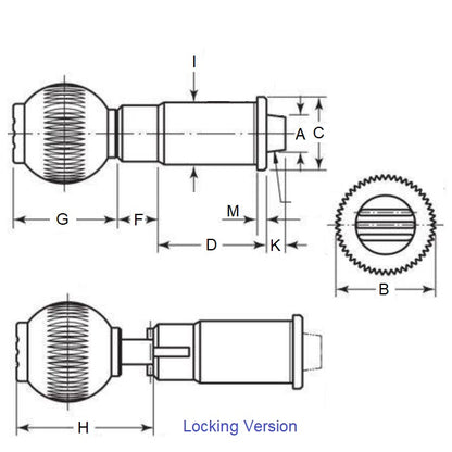1149171 | PLI-P-250-500-42-SP-BG --- Indexing Precision Plungers - 38x60 mm - 2 N Ball Grip - Steel Plunger