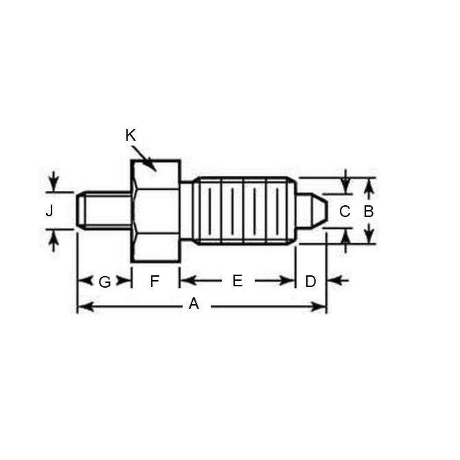 1086530 | PLIT-050-095C-37-C --- Indexing Pull Knob Plungers - 3/8-16 UNC - 9.53mm - 37.1 mm - 0.5 N Non Locking - Steel Plunger
