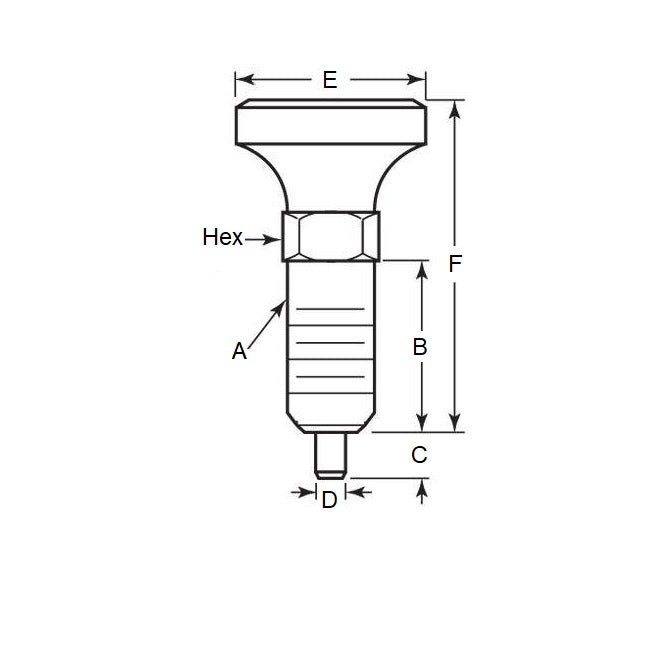 1035901 | PLST-064C-127-HC-002 --- Spring Plungers - 1/4-20 UNC - 6.35mm - 12.7 mm - 0.5 N - Steel
