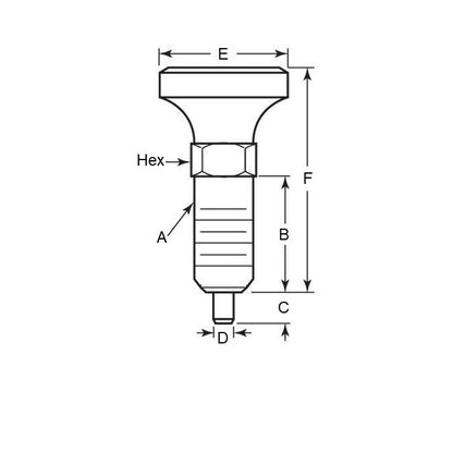 1035901 | PLST-064C-127-HC-002 --- Spring Plungers - 1/4-20 UNC - 6.35mm - 12.7 mm - 0.5 N - Steel