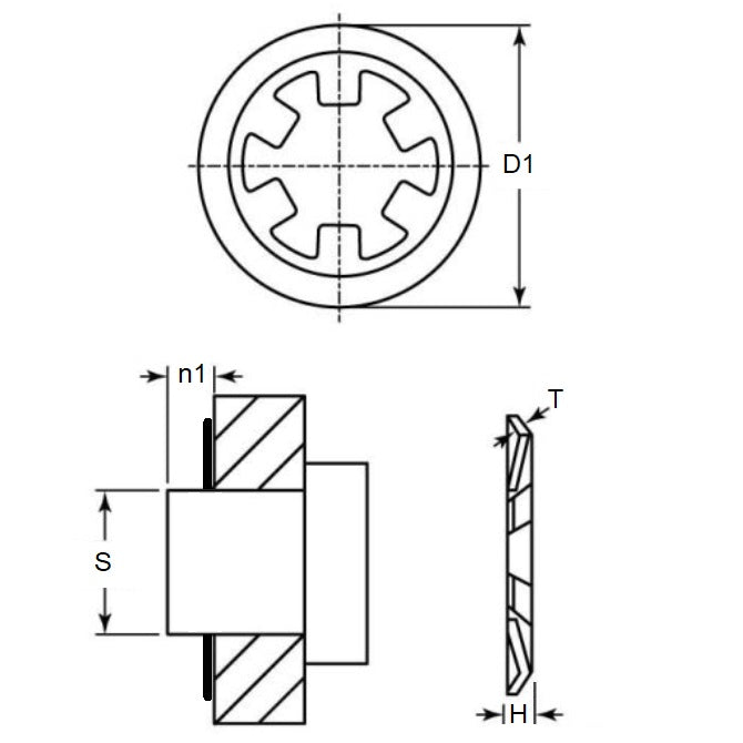 1050583 | RPO-039-041-C (10 Pcs) --- Push On Retaining Rings - 3.86x4.06x10.08 mm - Carbon Steel