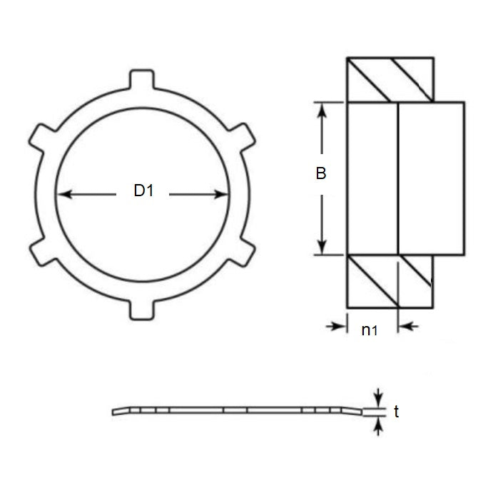 1128345 | RPI-238-239-C (500 Pcs) --- Push In Carbon Steel Retaining Rings - 23.77x23.88x17.45 mm - Carbon Spring Steel Self Finish