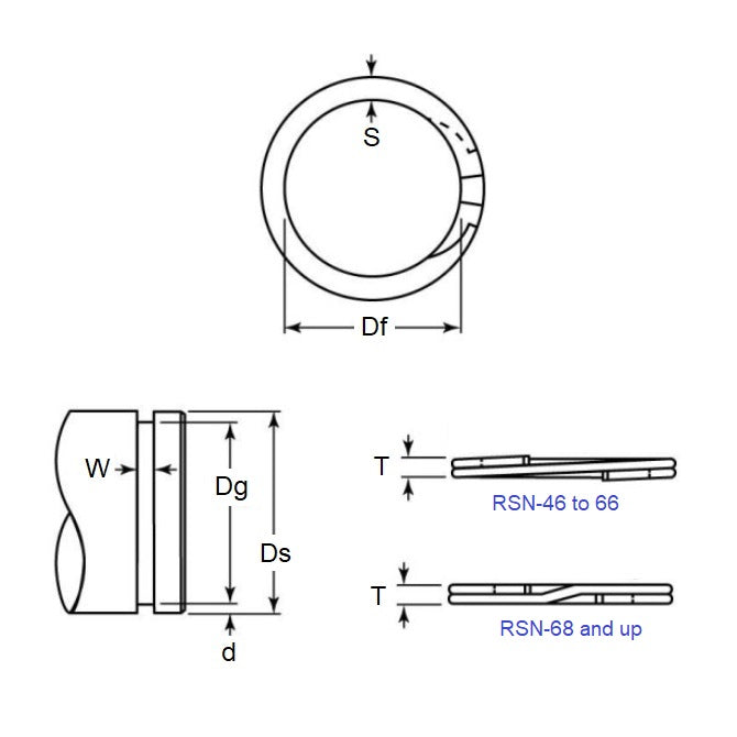 1148612 | RSN-143 --- External Retaining Rings - 36.53x1.27x34.29 mm - Spring Steel