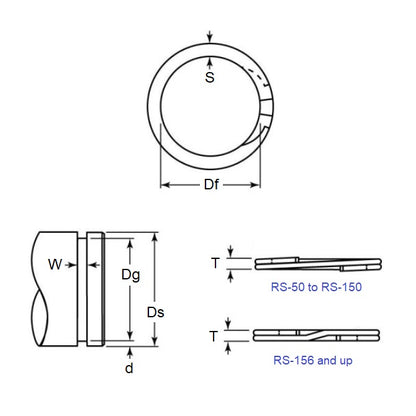1111274 | RS-062-S02 (5 Pcs) --- External Retaining Rings - 15.88x0.64x15.1 mm - Stainless Steel 302/304 Similar to A2, 18-8