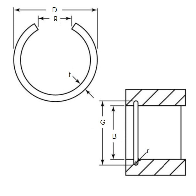1112009 | WRI-0160-RD --- Internal Retaining Rings - 16x1.6x17.6 mm - Spring Steel