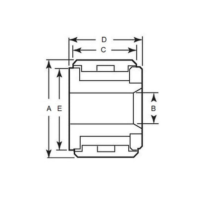 1127045 | NCF110RS --- Self Lubricating Roller Followers - Diameter - A - 22.225 - 14.288 - 6.35  - Steel