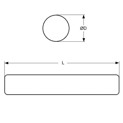 1039983 | 0R-0020-0030-ST-TN (5 Pcs) --- Ground Shafting - 2x30 mm - Steel