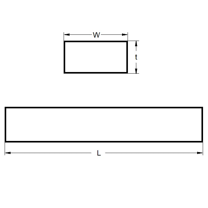 1035907 | STR-100-0127-0500-CST --- Spring Steel Strip - 1x12.7x500 mm - Spring Steel